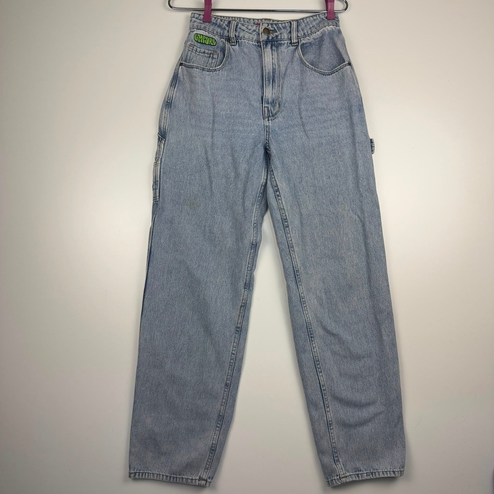 Empyre Tori Carpenter Jeans Light Wash Denim High Waisted Utility Pants Women